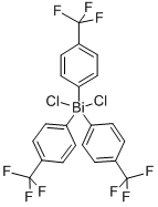 DICHLOROTRIS(4-TRIFLUOROMETHYLPHENYL)BISMUTH Struktur