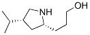 2-Pyrrolidinepropanol,4-(1-methylethyl)-,cis-(9CI) Struktur