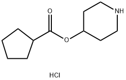 4-Piperidinyl cyclopentanecarboxylatehydrochloride Struktur