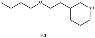 3-(2-Butoxyethyl)piperidine hydrochloride Struktur