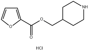 4-Piperidinylmethyl 2-furoate hydrochloride Struktur