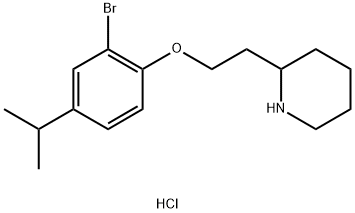 2-[2-(2-Bromo-4-isopropylphenoxy)ethyl]piperidinehydrochloride Struktur