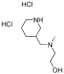 2-[Methyl(3-piperidinylmethyl)amino]-1-ethanoldihydrochloride Struktur