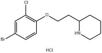 2-[2-(4-Bromo-2-chlorophenoxy)ethyl]piperidinehydrochloride Struktur