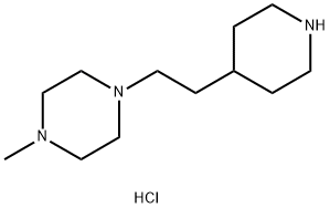 1-Methyl-4-[2-(4-piperidinyl)ethyl]piperazinedihydrochloride Struktur