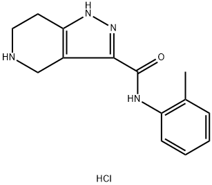 N-(2-Methylphenyl)-4,5,6,7-tetrahydro-1H-pyrazolo-[4,3-c]pyridine-3-carboxamide hydrochloride Struktur