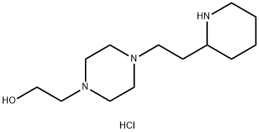 2-{4-[2-(2-Piperidinyl)ethyl]-1-piperazinyl}-1-ethanol dihydrochloride Struktur