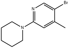 5-Bromo-4-methyl-2-(1-piperidinyl)pyridine Struktur