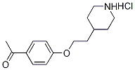 1-{4-[2-(4-Piperidinyl)ethoxy]phenyl}-1-ethanonehydrochloride Struktur