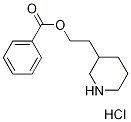 2-(3-Piperidinyl)ethyl benzoate hydrochloride Struktur