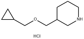 3-[(Cyclopropylmethoxy)methyl]piperidinehydrochloride Struktur