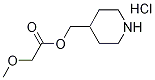 4-Piperidinylmethyl 2-methoxyacetate hydrochloride Struktur