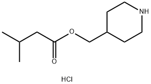 4-Piperidinylmethyl 3-methylbutanoatehydrochloride Struktur