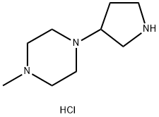 1-Methyl-4-(3-pyrrolidinyl)piperazinedihydrochloride Struktur