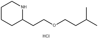 2-[2-(Isopentyloxy)ethyl]piperidine hydrochloride Struktur