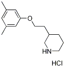 3-[2-(3,5-Dimethylphenoxy)ethyl]piperidinehydrochloride Struktur