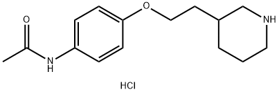 N-{4-[2-(3-Piperidinyl)ethoxy]phenyl}acetamidehydrochloride Struktur