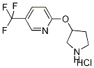 2-(3-Pyrrolidinyloxy)-5-(trifluoromethyl)pyridinehydrochloride Struktur