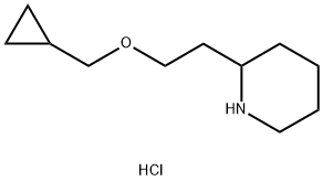 2-[2-(Cyclopropylmethoxy)ethyl]piperidinehydrochloride Struktur