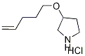 3-(4-Pentenyloxy)pyrrolidine hydrochloride Struktur