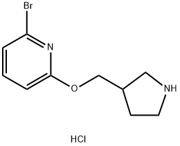 2-Bromo-6-(3-pyrrolidinylmethoxy)pyridinehydrochloride Struktur