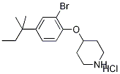 2-Bromo-4-(tert-pentyl)phenyl 4-piperidinyl etherhydrochloride Struktur