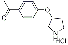 1-[4-(3-Pyrrolidinyloxy)phenyl]-1-ethanonehydrochloride Struktur