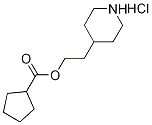 2-(4-Piperidinyl)ethyl cyclopentanecarboxylatehydrochloride Struktur