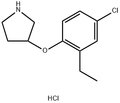 3-(4-Chloro-2-ethylphenoxy)pyrrolidinehydrochloride Struktur