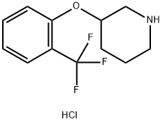 3-[2-(Trifluoromethyl)phenoxy]piperidinehydrochloride Struktur