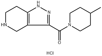 (4-Methyl-1-piperidinyl)(4,5,6,7-tetrahydro-1H-pyrazolo[4,3-c]pyridin-3-yl)methanone HCl Struktur