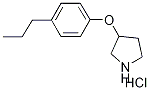 3-(4-Propylphenoxy)pyrrolidine hydrochloride Struktur