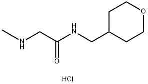 2-(Methylamino)-N-(tetrahydro-2H-pyran-4-ylmethyl)acetamide hydrochloride Struktur