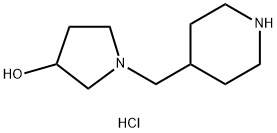 1-(4-Piperidinylmethyl)-3-pyrrolidinoldihydrochloride Struktur