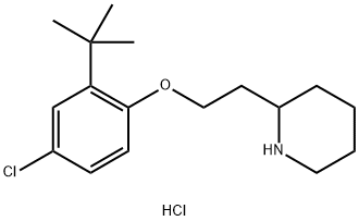 2-{2-[2-(tert-Butyl)-4-chlorophenoxy]-ethyl}piperidine hydrochloride Struktur