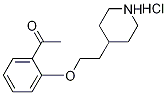 1-{2-[2-(4-Piperidinyl)ethoxy]phenyl}-1-ethanonehydrochloride Struktur