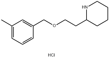 2-{2-[(3-Methylbenzyl)oxy]ethyl}piperidinehydrochloride Struktur