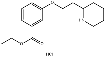 Ethyl 3-[2-(2-piperidinyl)ethoxy]benzoatehydrochloride Struktur