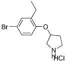 3-(4-Bromo-2-ethylphenoxy)pyrrolidinehydrochloride Struktur