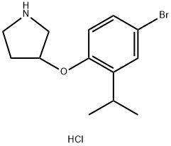 3-(4-Bromo-2-isopropylphenoxy)pyrrolidinehydrochloride Struktur