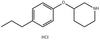 3-(4-Propylphenoxy)piperidine hydrochloride Struktur