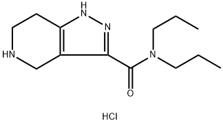 N,N-Dipropyl-4,5,6,7-tetrahydro-1H-pyrazolo-[4,3-c]pyridine-3-carboxamide hydrochloride Struktur