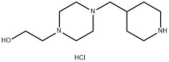 2-[4-(4-Piperidinylmethyl)-1-piperazinyl]-1-ethanol dihydrochloride Struktur