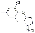 3-(2-Chloro-4,6-dimethylphenoxy)pyrrolidinehydrochloride Struktur