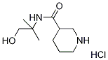 N-(2-Hydroxy-1,1-dimethylethyl)-3-piperidinecarboxamide hydrochloride Struktur