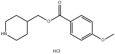 4-Piperidinylmethyl 4-methoxybenzoatehydrochloride Struktur