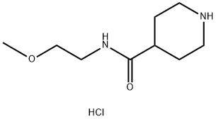 N-(2-Methoxyethyl)-4-piperidinecarboxamidehydrochloride Struktur