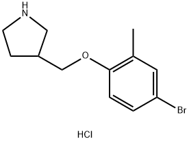 3-[(4-Bromo-2-methylphenoxy)methyl]pyrrolidinehydrochloride Struktur