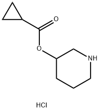 3-Piperidinyl cyclopropanecarboxylatehydrochloride Struktur