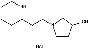 1-[2-(2-Piperidinyl)ethyl]-3-pyrrolidinoldihydrochloride Struktur